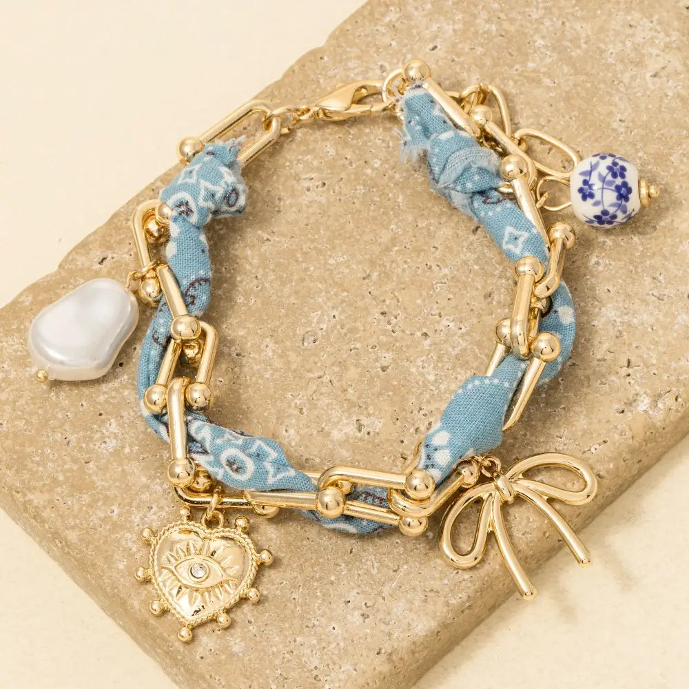 Blue Hearted Bracelet