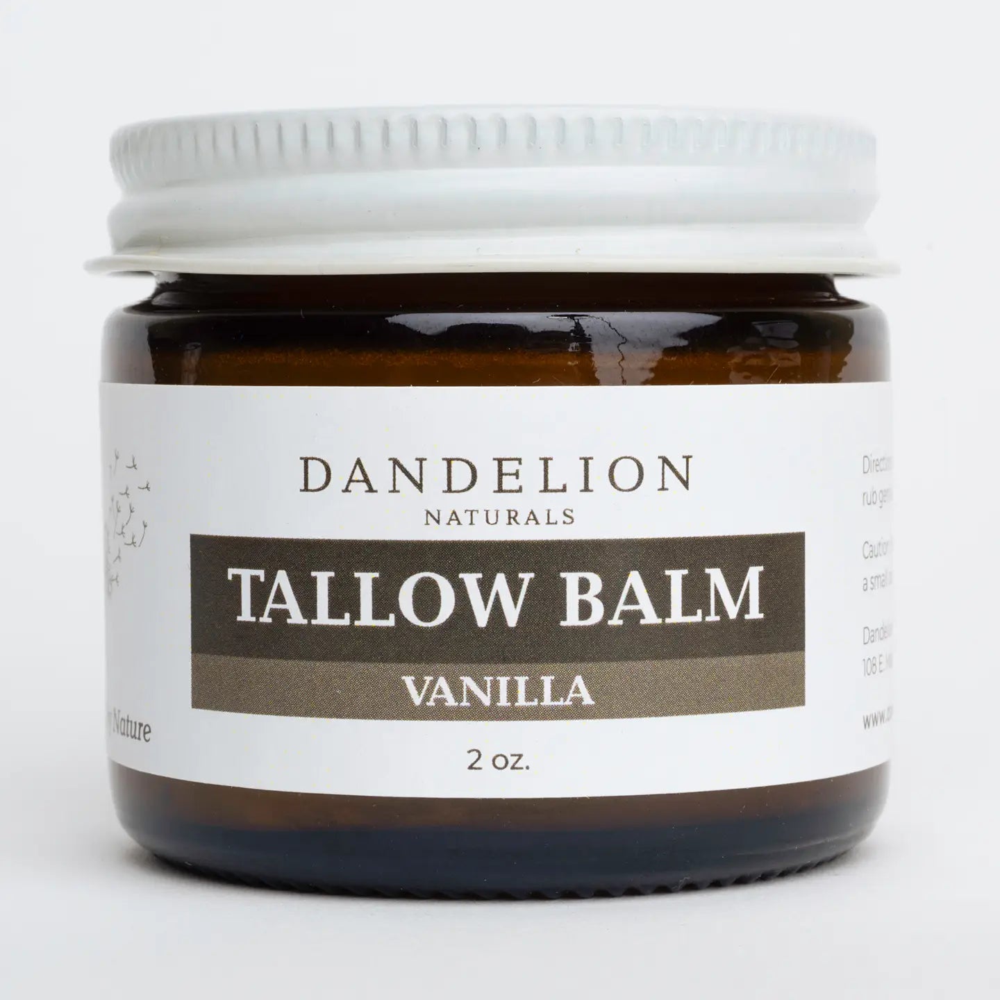 Grass Fed Tallow Balm with Organic Jojoba Oil & Vanilla
