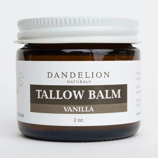 Grass Fed Tallow Balm with Organic Jojoba Oil & Vanilla