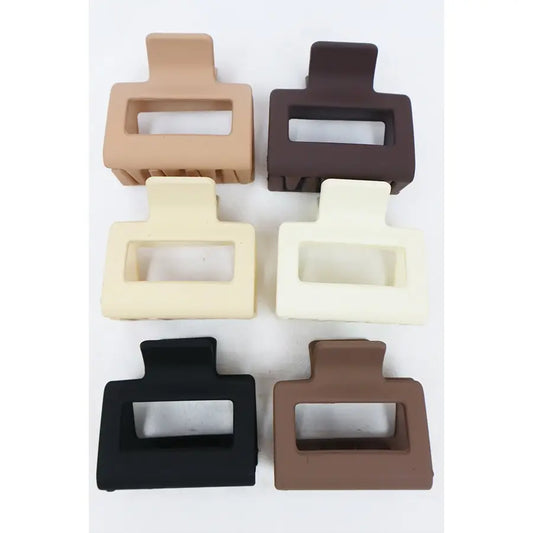 Neutral Matte Rectangle Hair Clip