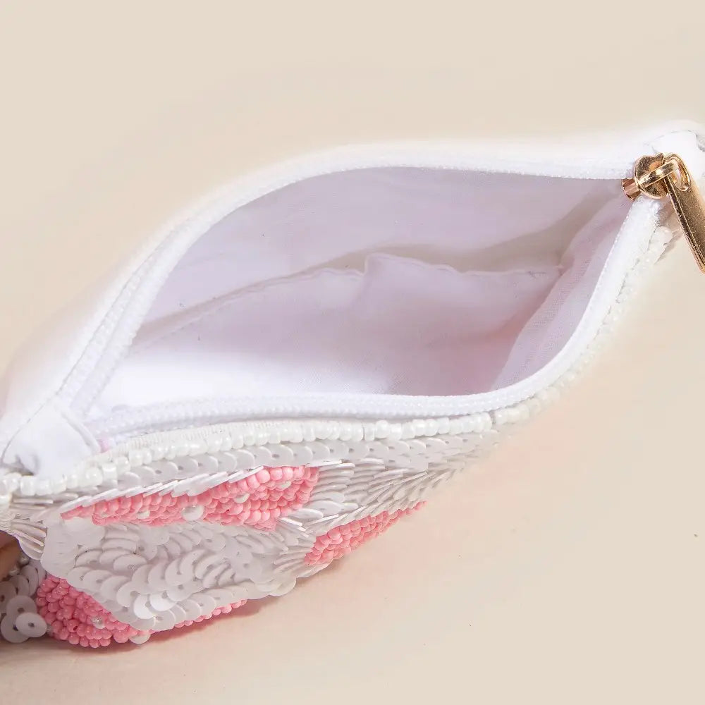 Pink Pearl & Bow Coin Purse