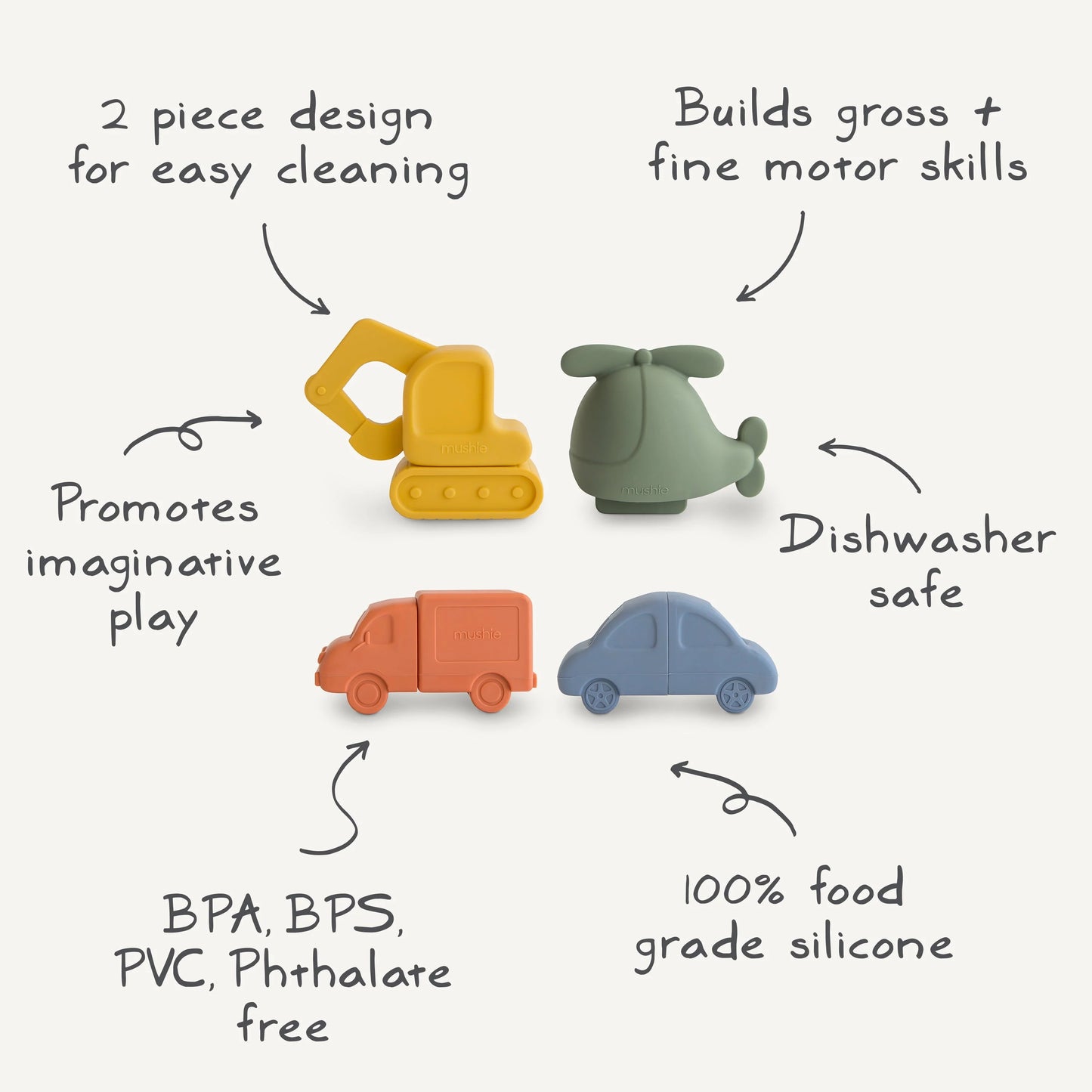 Vehicles Mold Free Bath Play Set